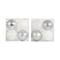 Assorted 4 Pack 4.7" Silver & White Shatterproof Ball Ornaments, 1pc. by Ashland®